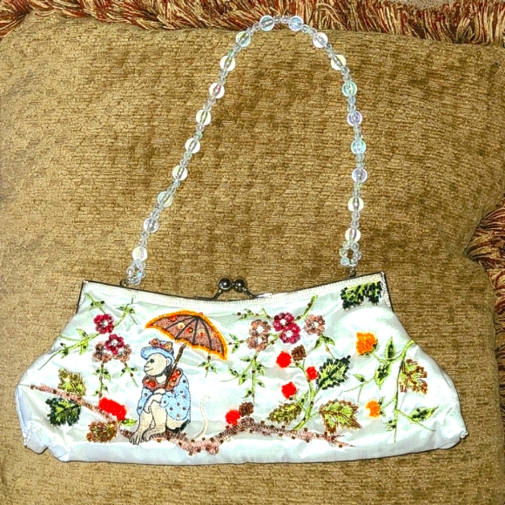 Hand beaded handbag